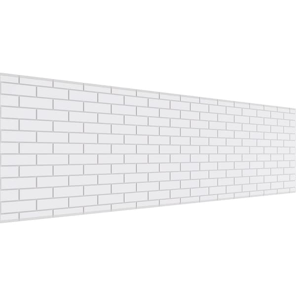 Ekena Millwork Set of Four Panels for 94 1/2"W x 28 1/4"H Subway Brick Fretwork Wainscot Wall Paneling WPKP14X01X47SBK - main